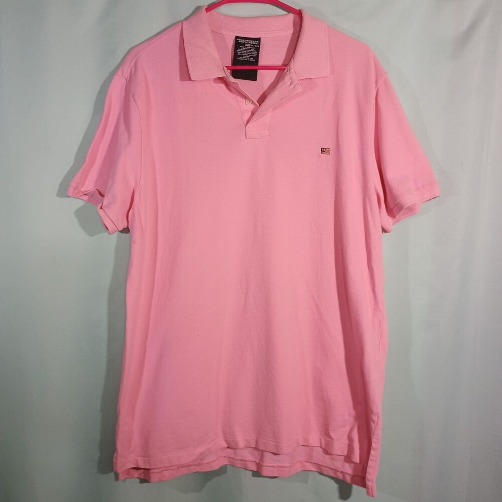 Mens Pink Polo Shirt Short Sleeve Casual Collared Cotton Top Classic Fit